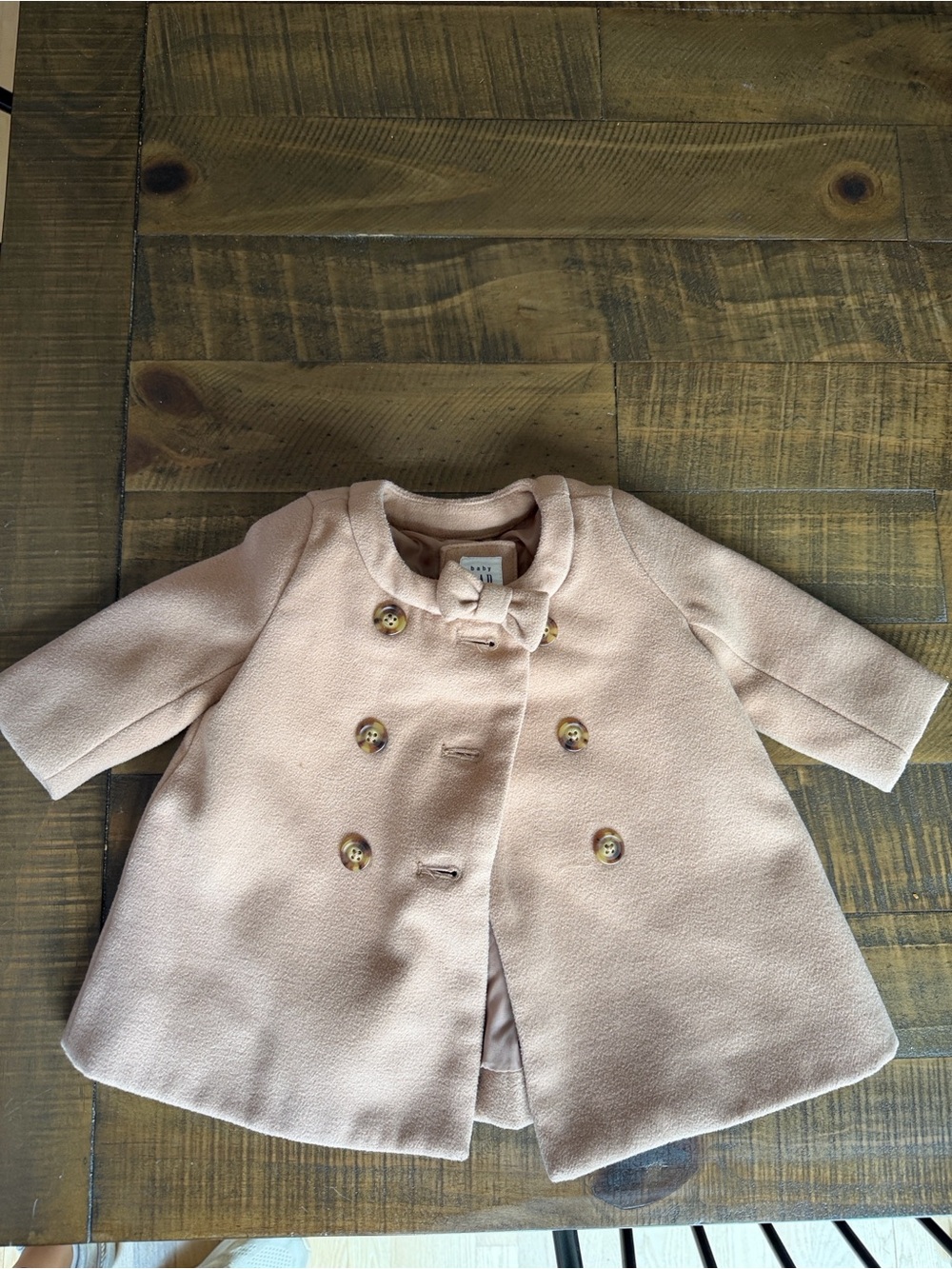Baby GAP NWOT Girls' Light Pink Double-Breasted Wool Coat